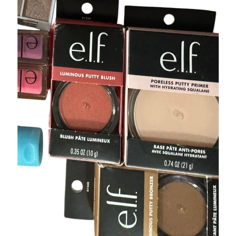 New e.l.f. Makeup Lot, Plump Lip Gloss, Eyeshadow, Primer, Bronzer, Blush